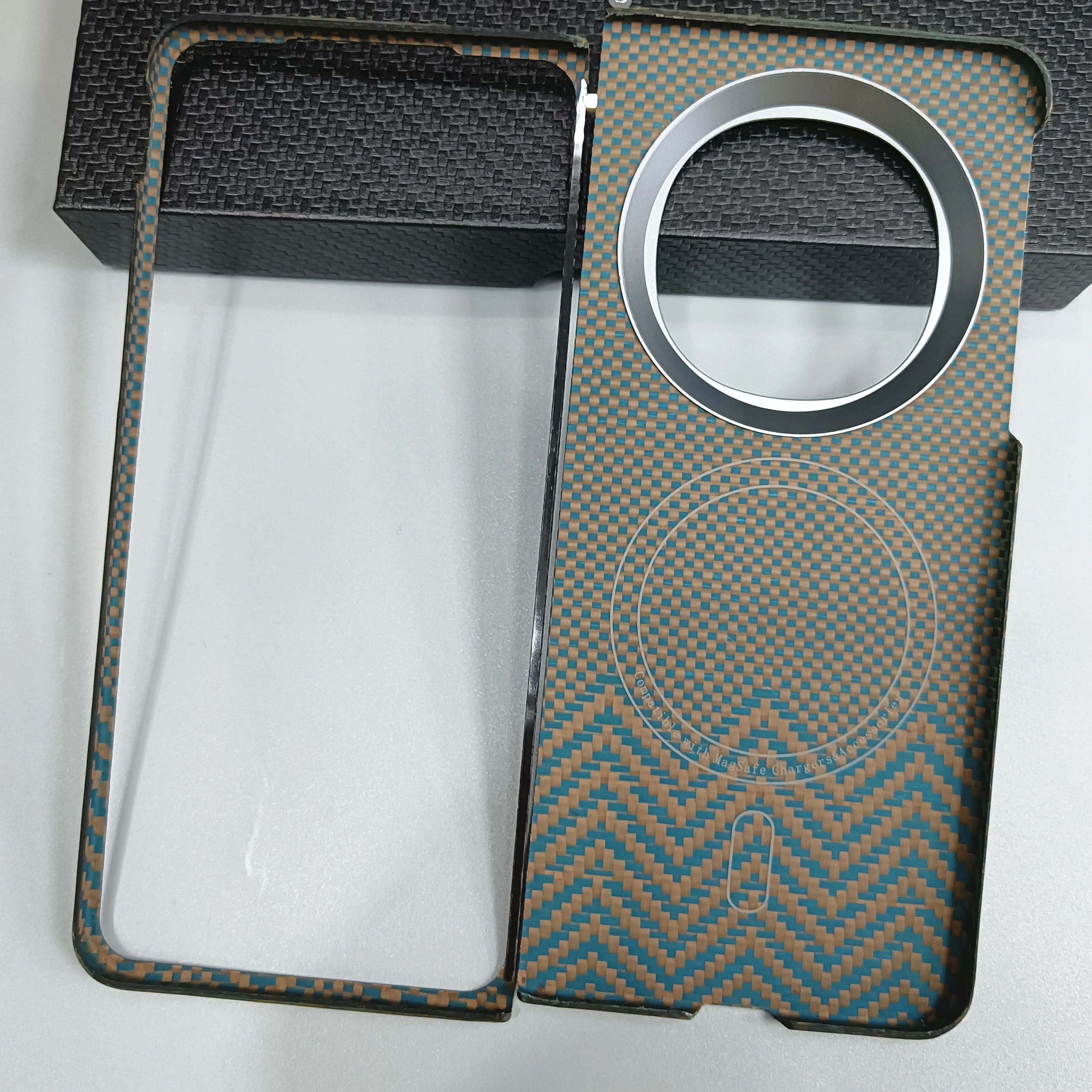 Asdipsa Genuine Aramid Carbon Fiber Magsafe Case For OPPO Find N5 FindN5 Braided Magnetic Wireless Thin Matte Armor Cover