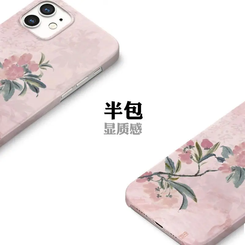 For Pink Peach Blossom Iphone 15 Phone Case 14 Iphone Phone Case Ancient Style 13 Chinese Style 12/11 New Chinese Style Xr/8p