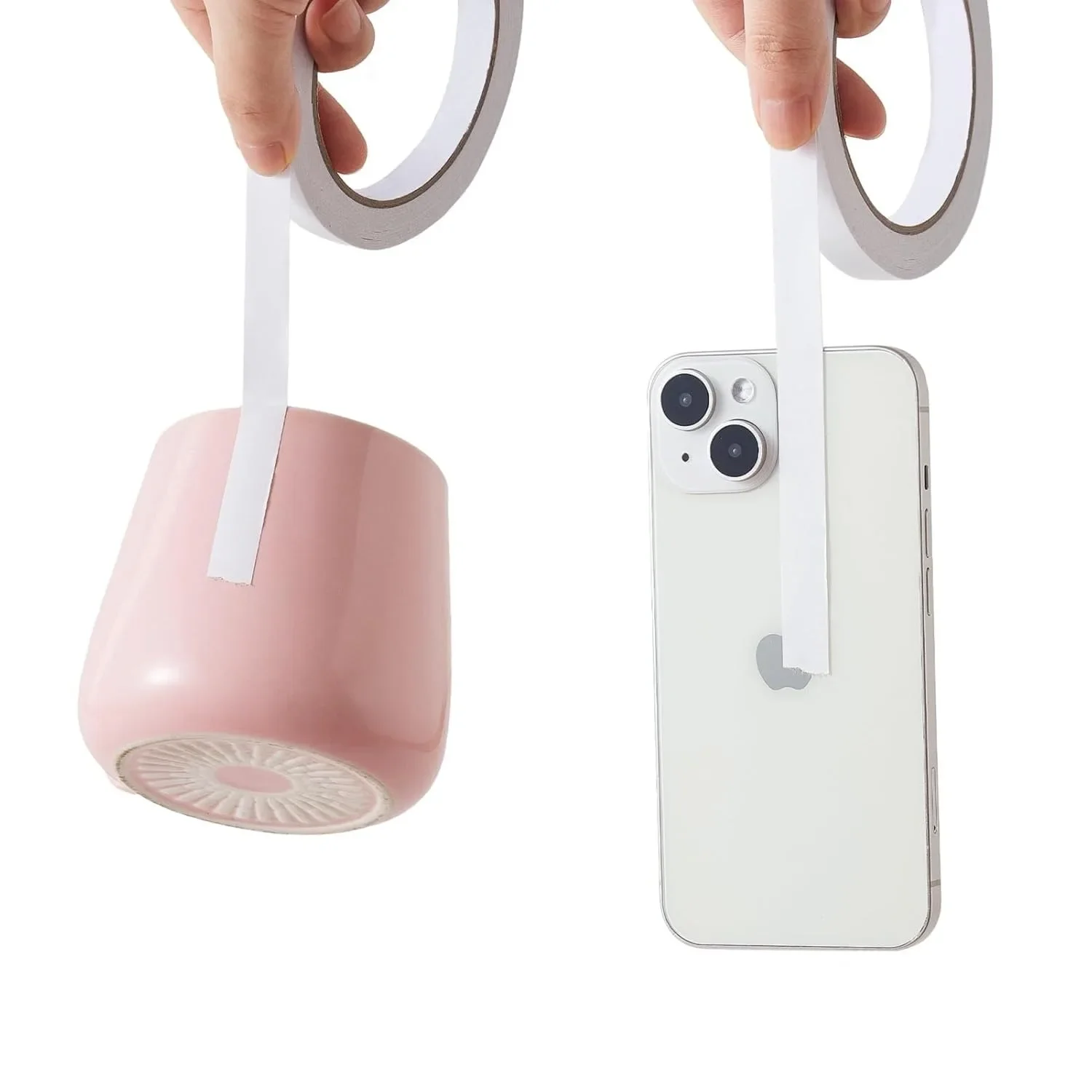 1/4 بوصة لفتان من الشريط على الوجهين، وصناعة البطاقات، وتغليف الهدايا، والمكتب، والقرطاسية المدرسية، والأدوات المنزلية (العرض: 6 مم)