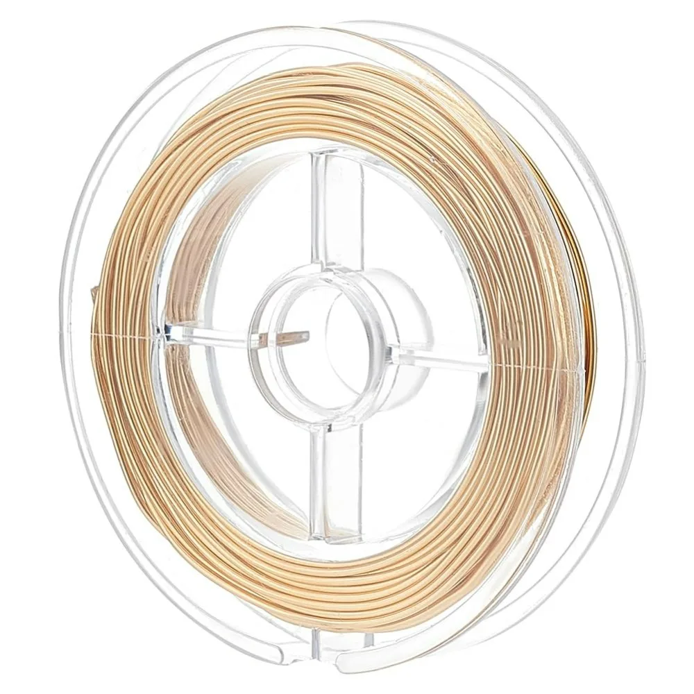 

Настоящая 14-каратная позолоченная латунная проволока 32,8 фута, медная бисерная проволока 18 калибра для браслета, ожерелья, фурнитура для изготовления ювелирных изделий из бисера