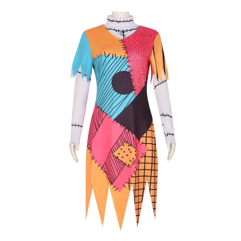 

Scary Christmas Night Cosplay Costume Halloween Costume Nightmare before Christmas Women's Traditional Clothing Stage Costume