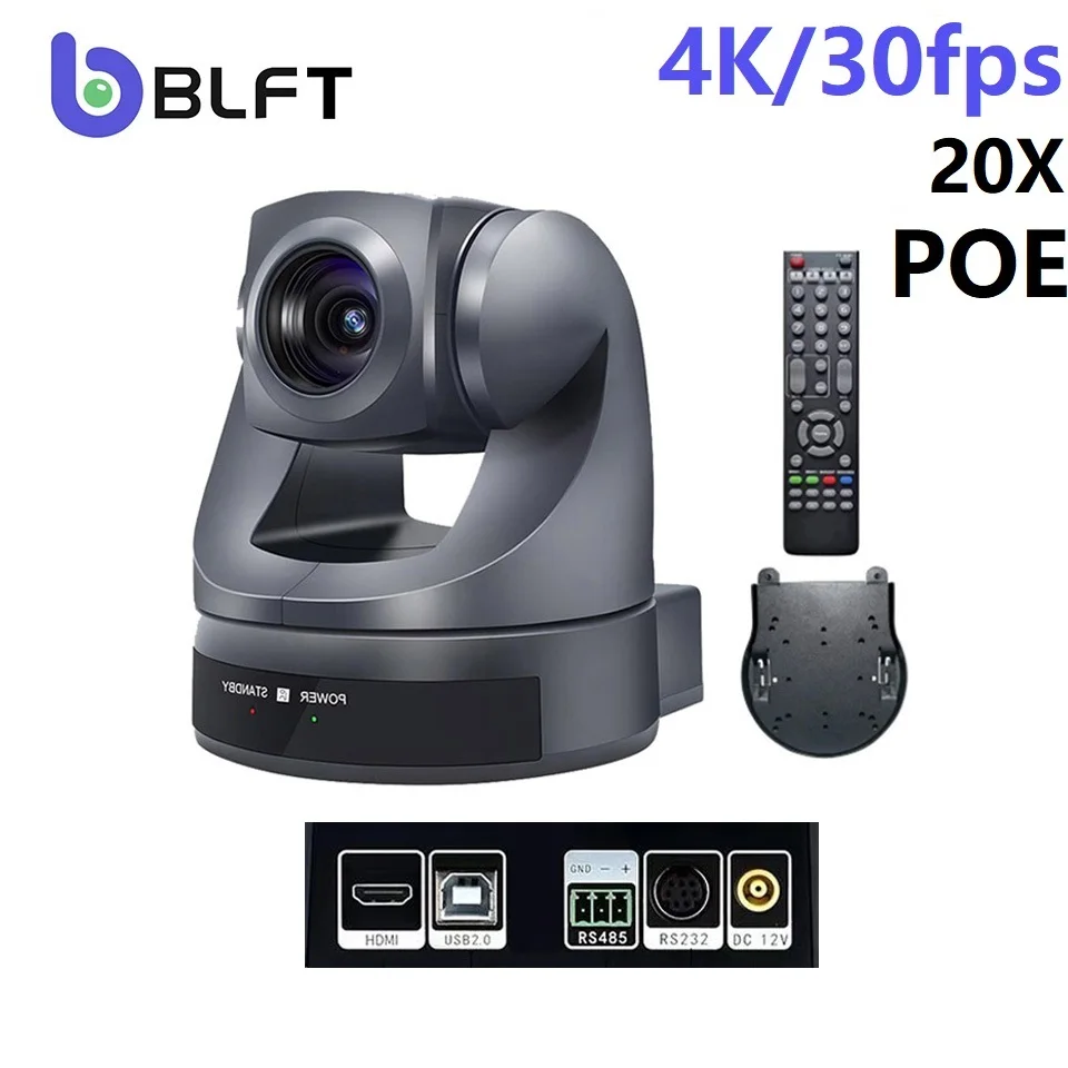 4K30FPS Ai Tracking Ptz Camera 20X Optical Zoom HDMI USB IP POE Video Conference Camera Live Streaming Broadcast Confer System