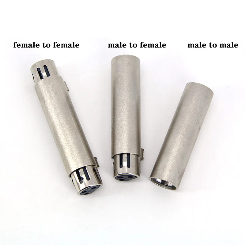 1PCS 3Pin XLR male Female To male Female Audio Microphone Mic Adapter Connector Xlr 3 core pin Male To Xlr Female socket