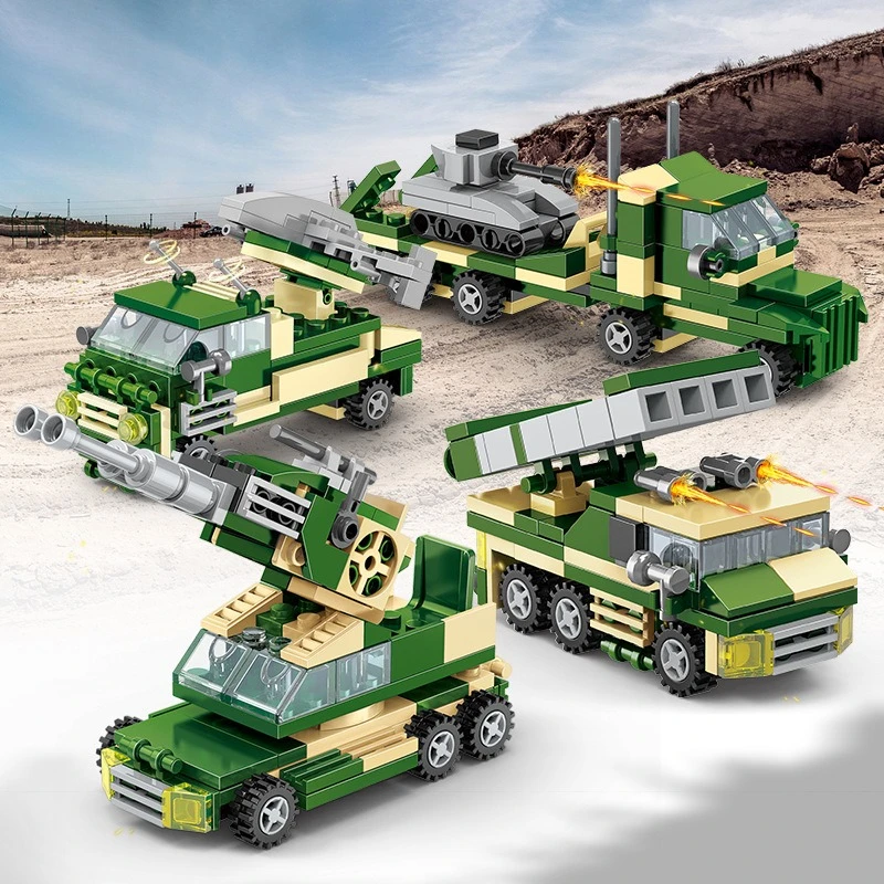 Space Shuttle MOC Fighter Police Car Tank Assembly Building Block Model Classic Creative Puzzle Toy Boy Gift
