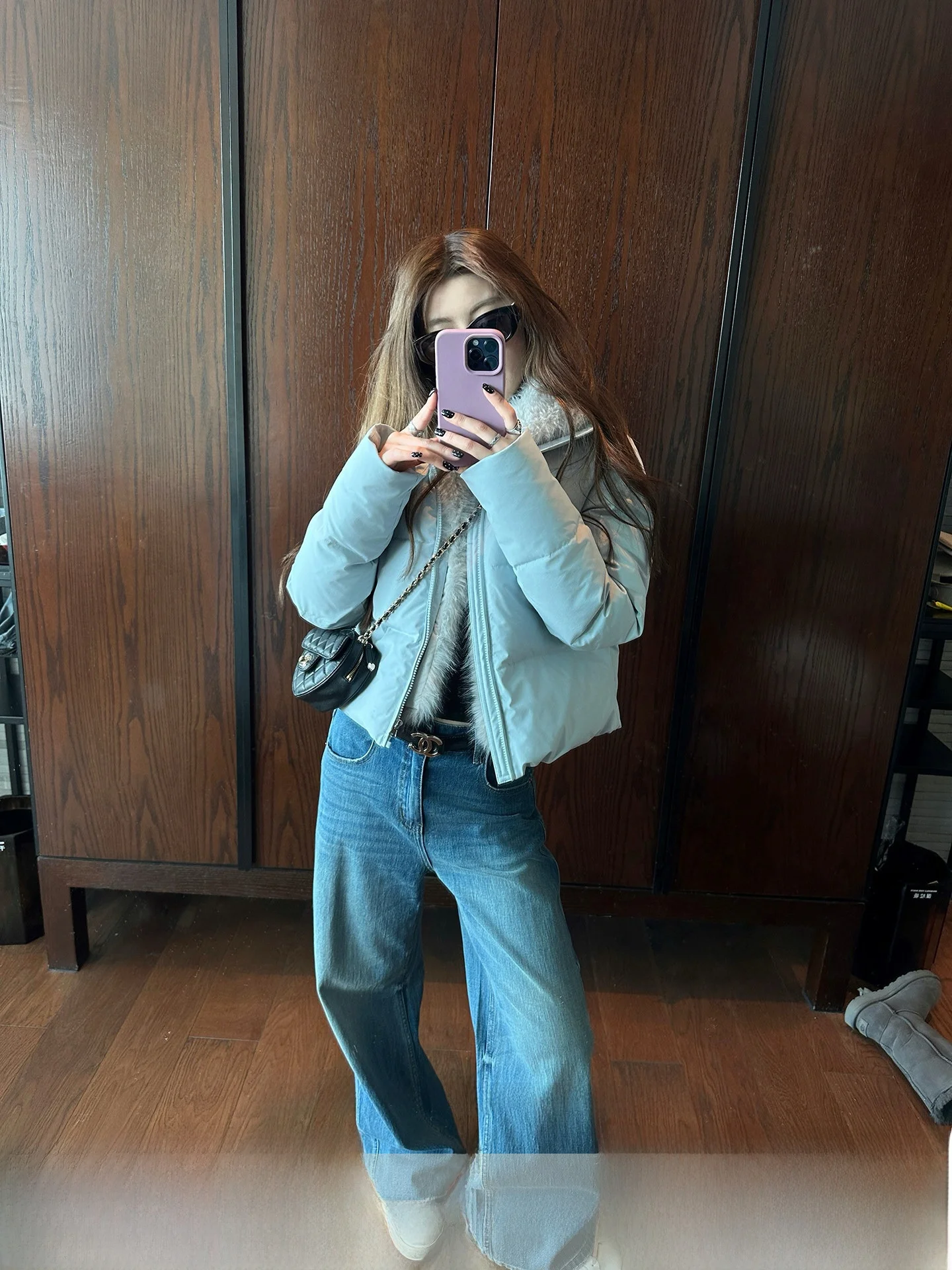 

Свободные прямые синие джинсы для женщин, повседневные широкие брюки из калифорнийского денима, удобные, свободного кроя, для ежедневной носки, зимний сезон