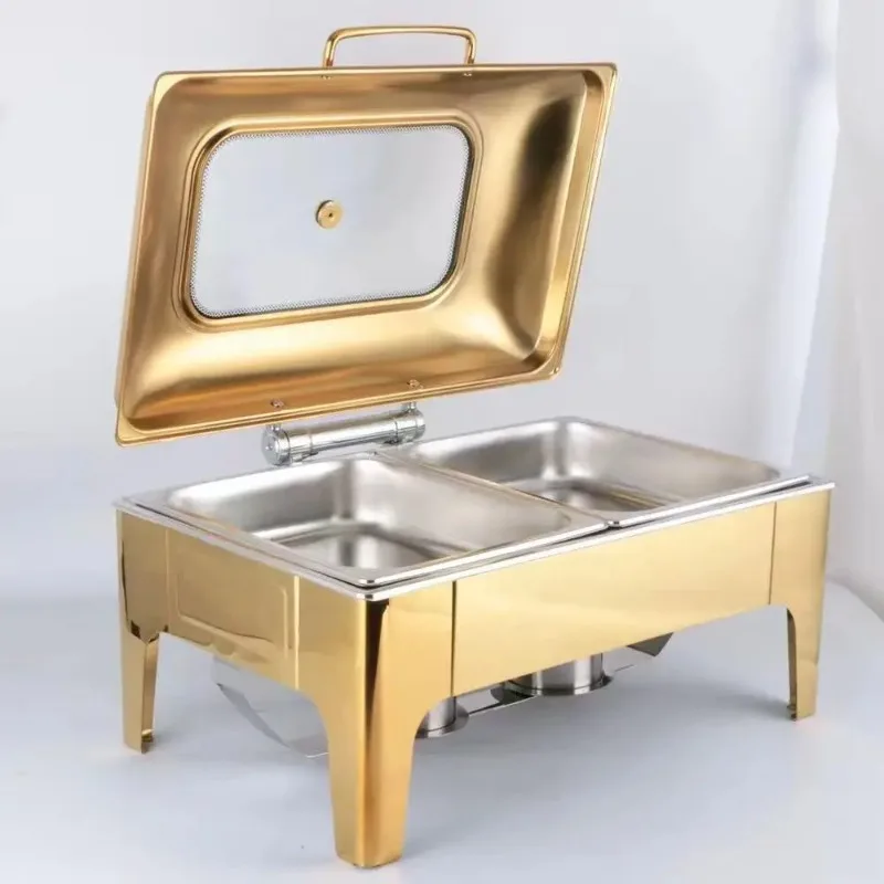 

【Best-selling】9L Stainless Steel Catering Set Wedding Buffet Hotel Hot Pot Server