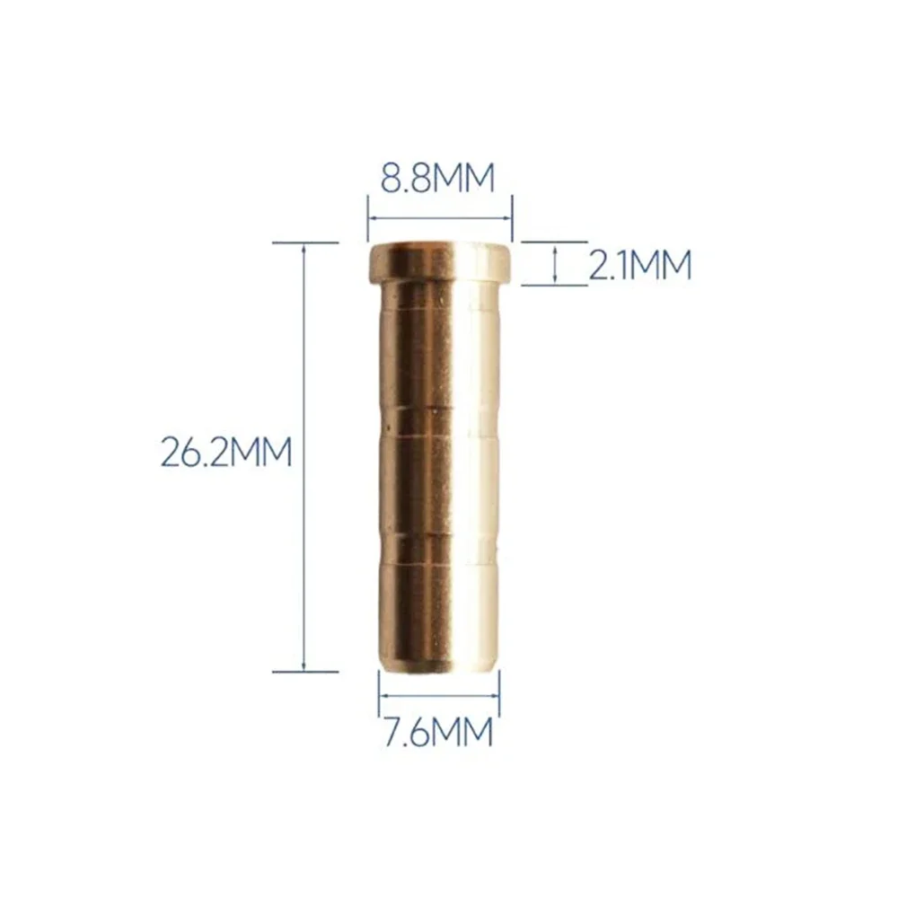 24 Stück Bogenschießpfeil-Einsätze aus Kupfer, 100 Grain, gewichtetes Gegengewicht für Carbonpfeilschäfte mit einem Innendurchmesser von 7,6 mm, Schießzubehör – Detail 1