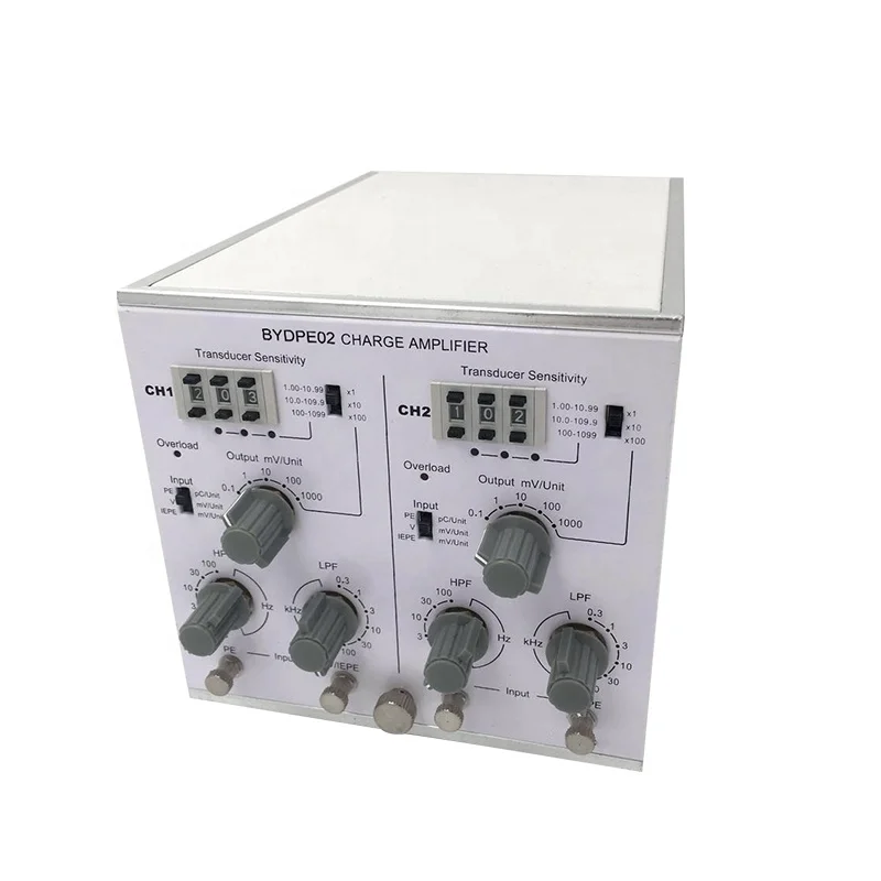 BYDPE02 Factory Price High Pass Filters Dual Channels Charge Amplifier for Vibration Sensor