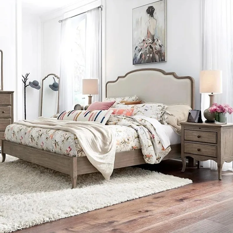 er-Nightstands Aesthetic Beds Unique Nordic Queen Size Luxury Bed Fancy Upholstered Camas Matrimonial Furniture Accessories-