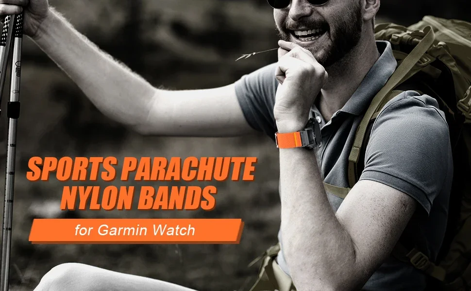 22mm 26mm Schnellverschluss-Uhrenarmband aus Fallschirm-Nylon für Garmin Fenix 8 7 Pro 7S 6X 6 5X 5Plus Venu 3 Tactix 7 Smartwatch-Zubehör – Detail 1