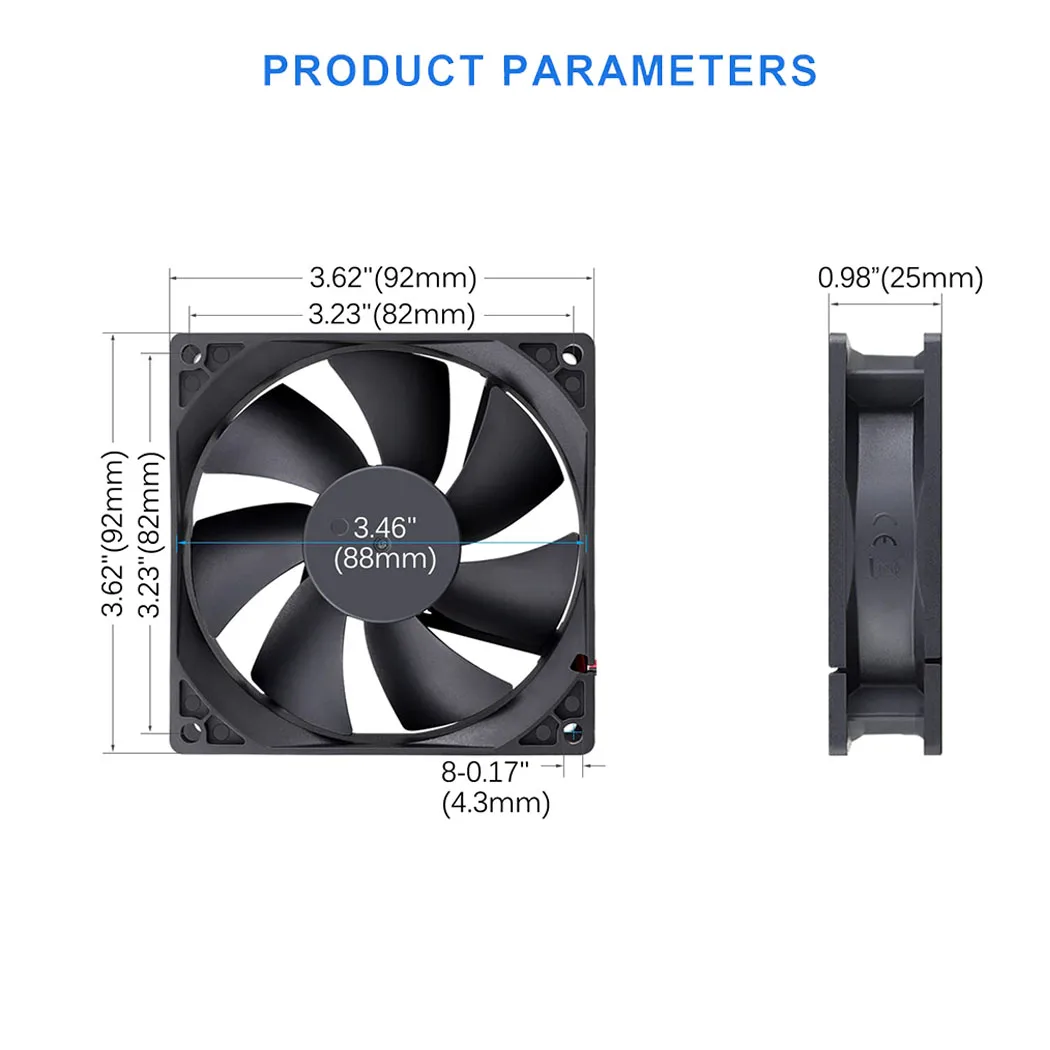 9225 9CM USB Interface DC 5V 92x92x25mm Brushless Cooling Computer Fan 90mm Axial USB Cable Set-top box Router Chassis Fan