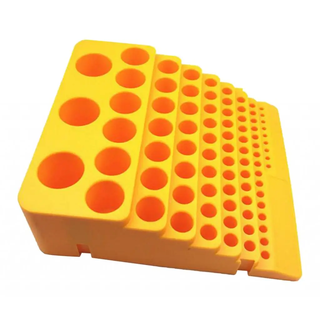 Drill Bits Organizer Storage Box Plastic Rotary Tool Holder 84 Hole