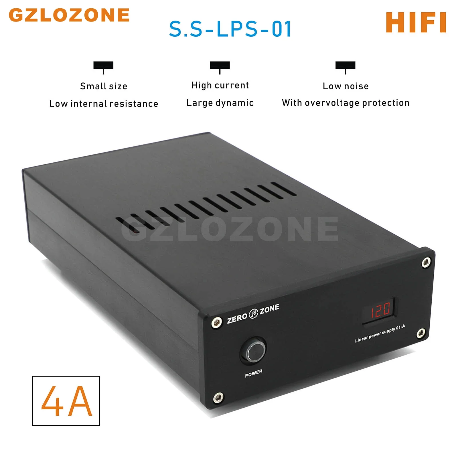 

ZEROZONE S.S-LPS-01 High Current Large Dynamic Low Noise Linear Power Supply DC 5--19V With Overpressure Protection