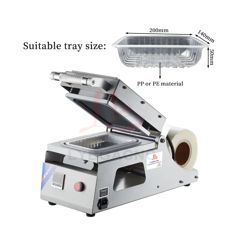 Vacuum Carton Sealing Packaging  Machine LY-SY01 Hand Press Plastic Sandwich Tray Sealer 200*140*50mm PP PE Takeaway Box Tools