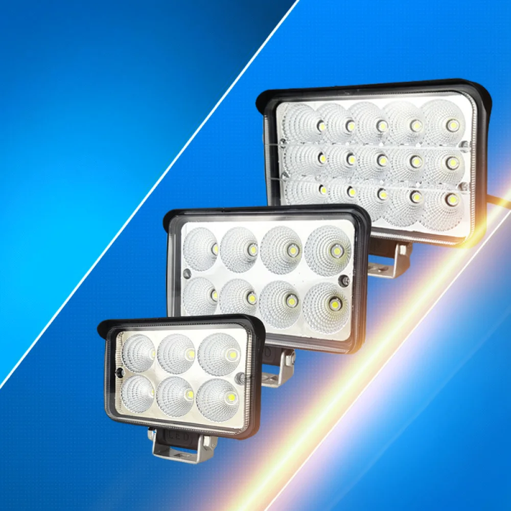 Portable Aluminum LED Work Lamp For Construction Vehicle Excavator Forklift 12V 24V Flood Beam Backup Light