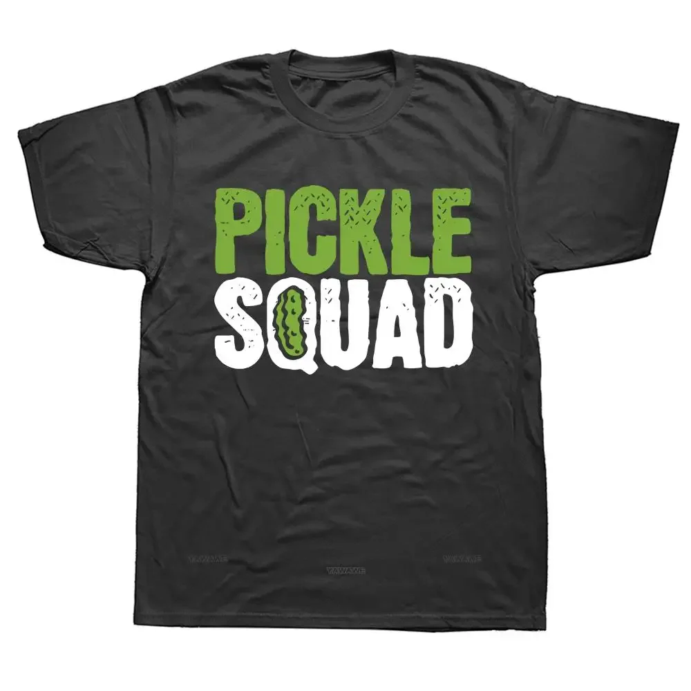 Funny Pickle Cucumber Vegan Squad Green T Shirt Cotton Streetwear Short Sleeve Birthday Gifts Summer Style T-shirt Mens Clothing