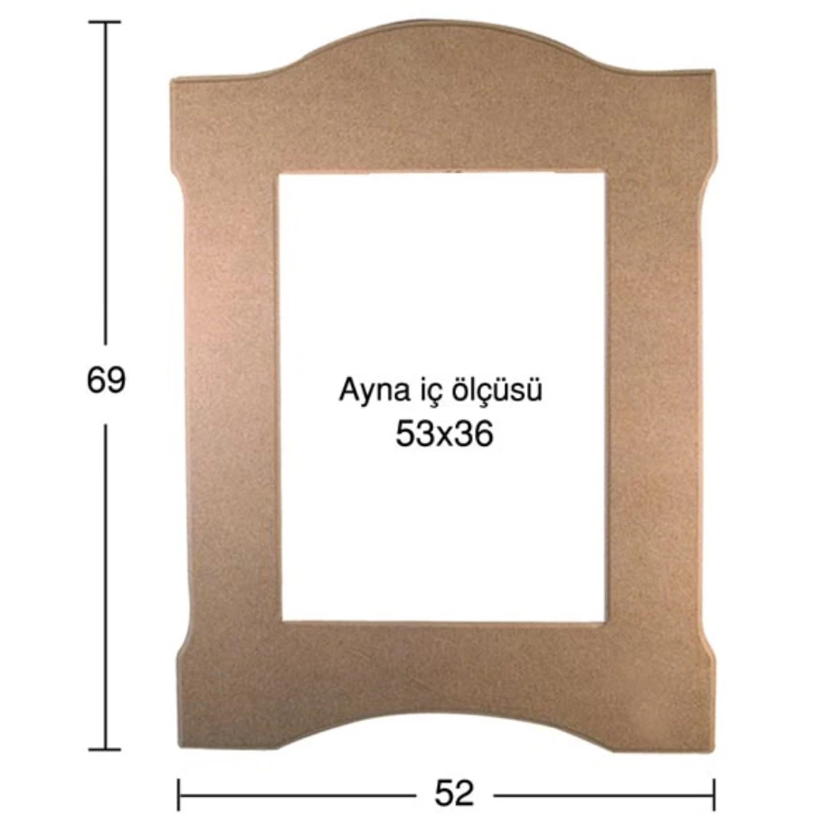 AY131 Mirror Frame, Dyeable Raw Wood Frame