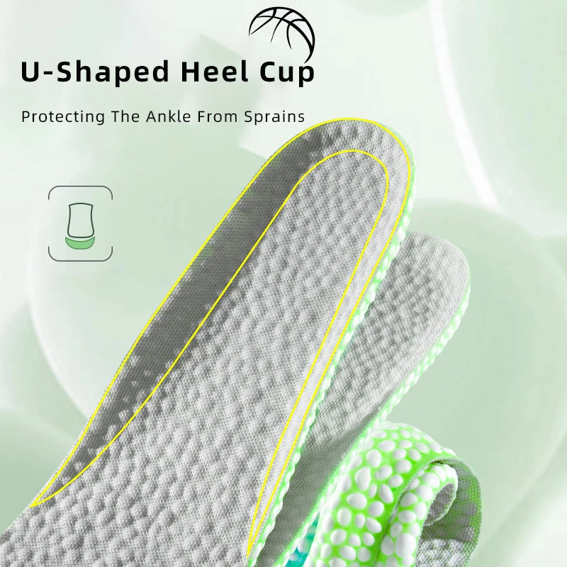 New High Elastic Soft Memory Foam Sport Insoles for Shoes Boost Shock Absorption Breathable Running Accessories For Soles