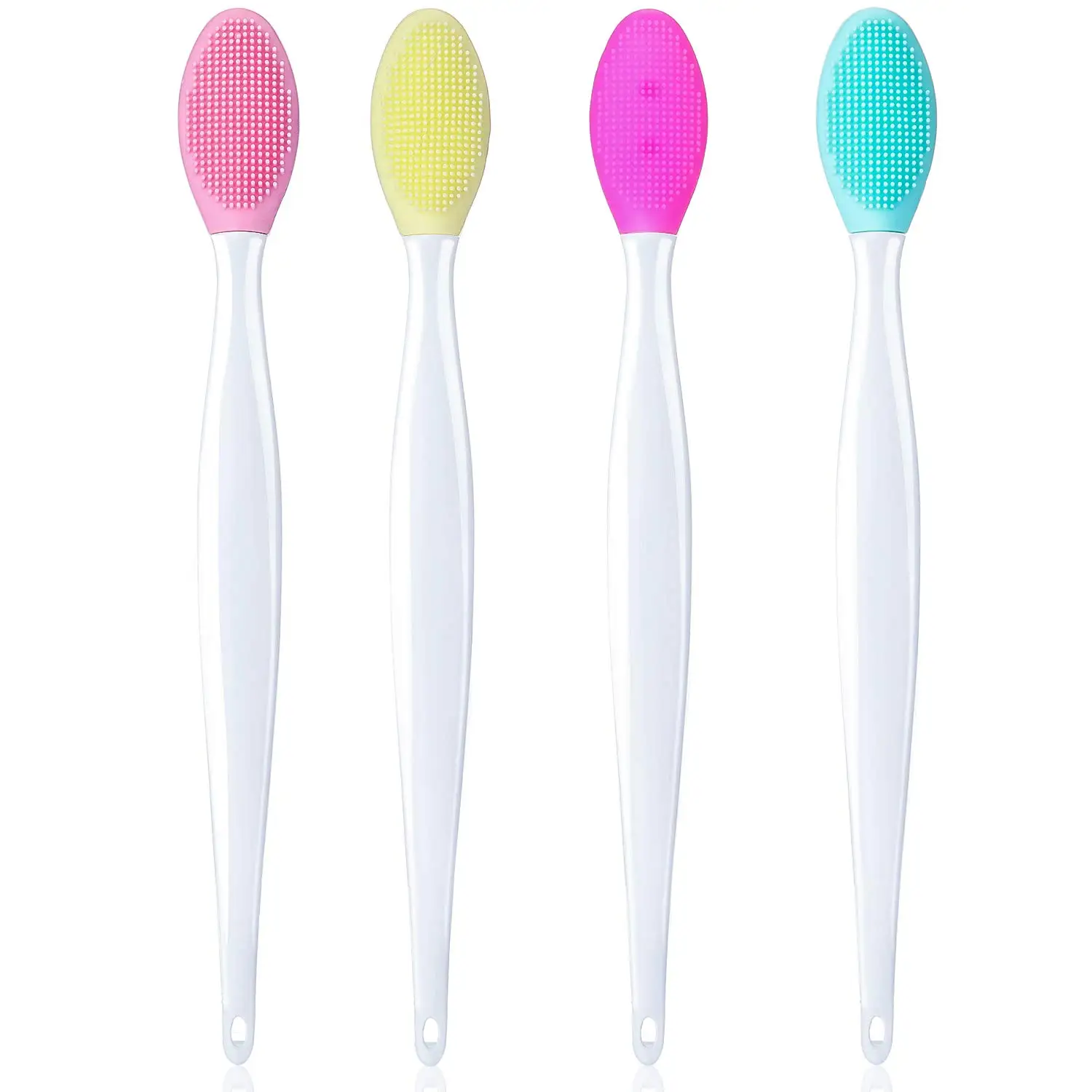 4pcs/set Soft Blackhead Remover Oil Lip Peeling Off Safe Double-sided Face Wash Face Brush Washing Brush Blackhead Remover