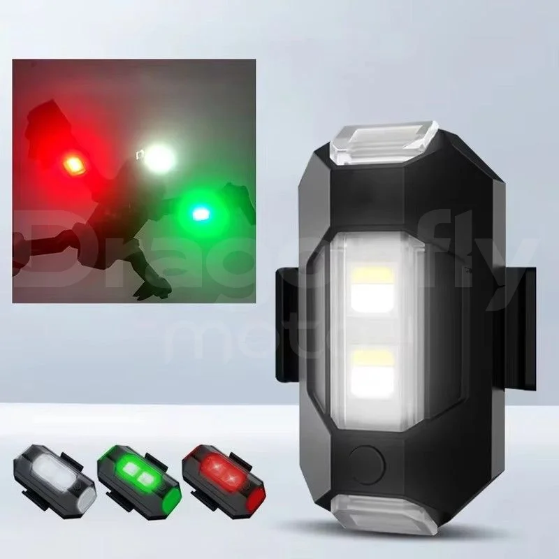 BLALION Motorcycle Light Drone Strobe Light 7Color Mini USB LED Anti-Collision Bike Aircraft Night Flashing Warning Signal Light