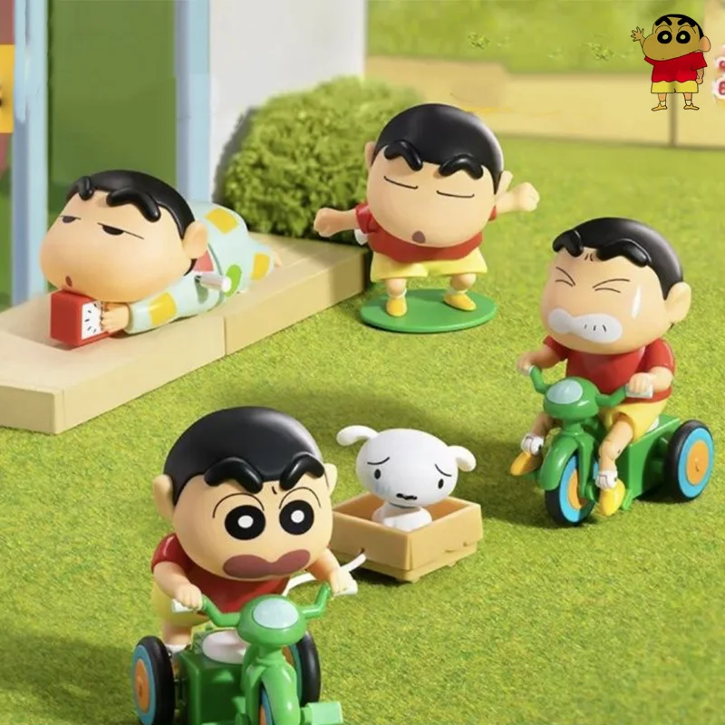 

Crayon Shin-Chan Dynamic New Life Series Blind Box Anime Cartoon Crayon Shin-Chan Action figure Clockwork Stress Relief Toy Gift