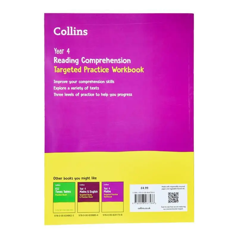 Year 4 Reading Comprehension Targeted Practice Workbook Collins Harper Collins UK 9780008467586 Book