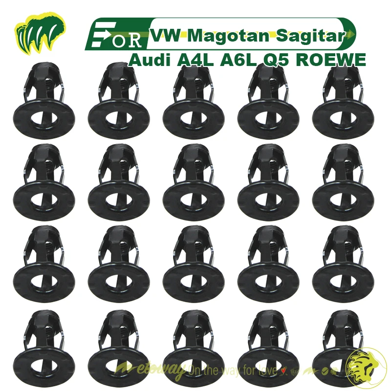 

20pcs Screw Base For VW Magotan Sagitar Audi A4L A6L Q5 ROEWE License Plate Fixing Rivet Screw Base Buckle