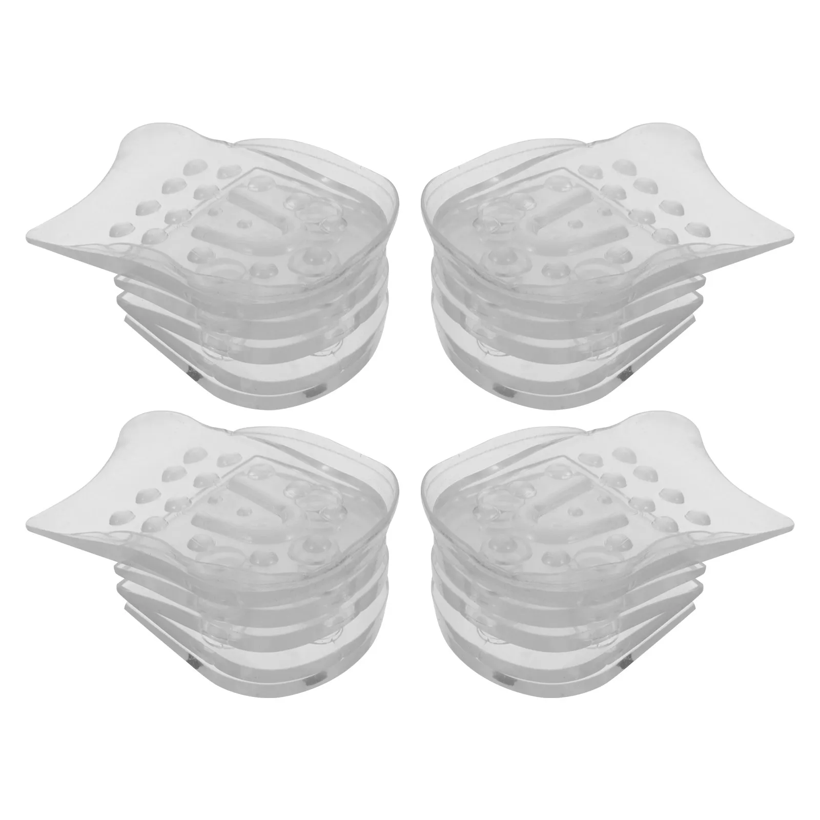 

2 пары силиконовых стельок для увеличения роста, прозрачные, регулируемые, 5-слойные, невидимые вставки для увеличения высоты пятки, подушечки для обуви для мужчин и женщин