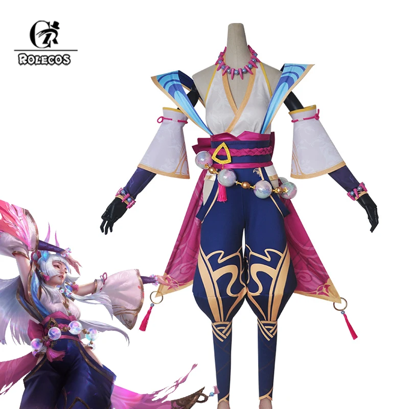 

ROLECOS LOL Spirit Blossom Syndra Cosplay Costume Game LOL Syndra Dress Women Kimono Full Set