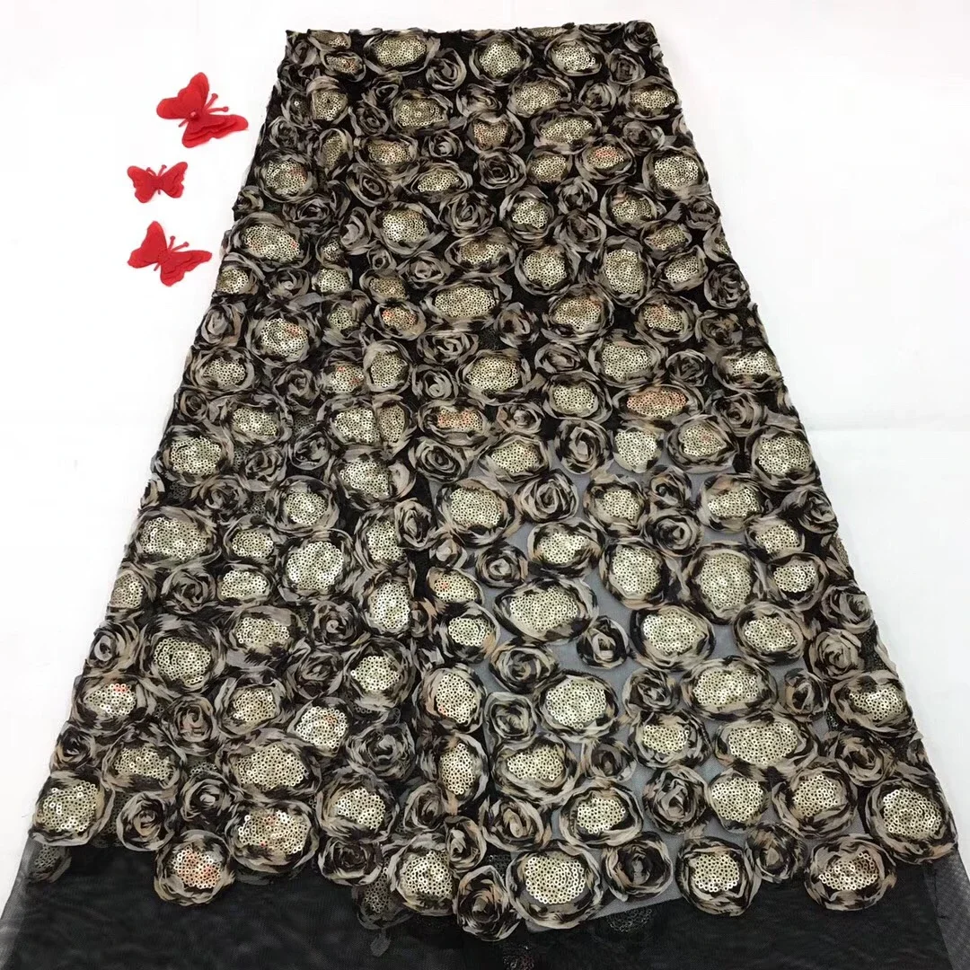 

Latest African Laces Fabrics Embroidered Beads African tulle French Lace Fabric With stones 2018 African French Net Lace R80