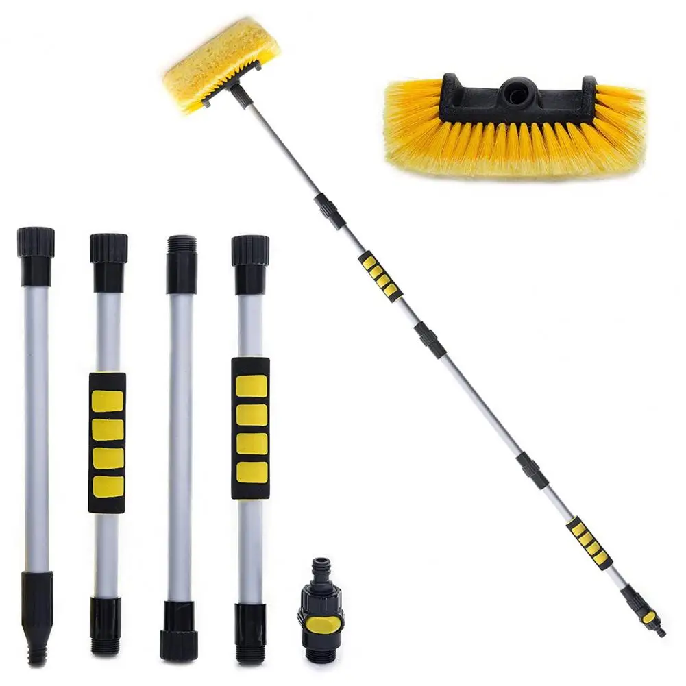 Non-deforming Bristles Brush Car Brush with Detachable Handle Soft Bristles Design Tight Connection On/off Switch Scratch-free