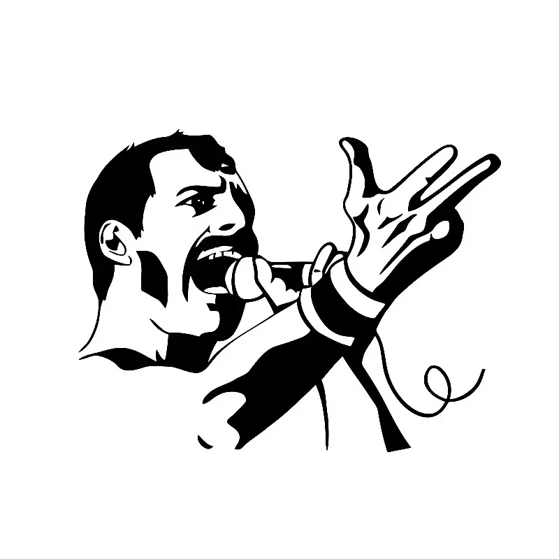 

Freddie Music Decals High Quality Car Decoration Personality Pvc Car Window Waterproof Stickers Black/white, 15cm*11cm