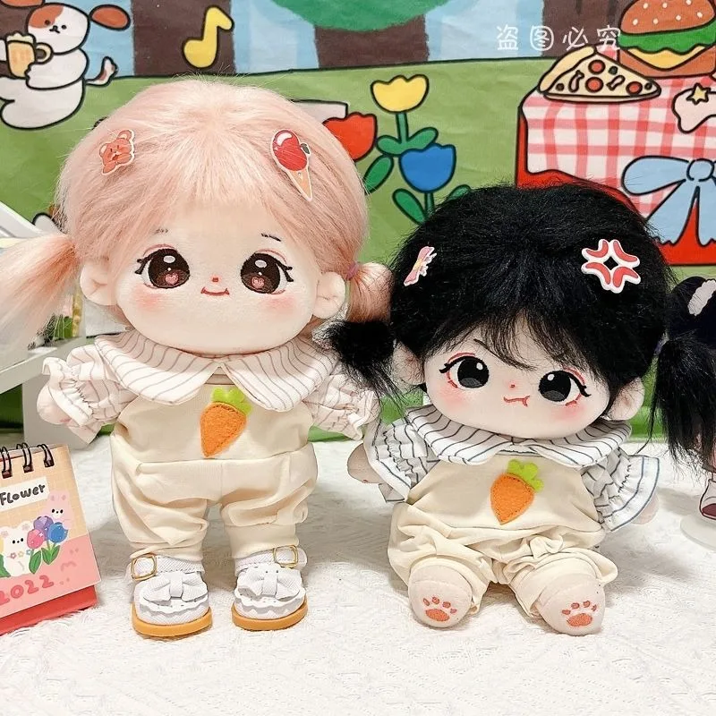 20cm Change Clothes Toy Cute Sweet Girl Cotton Doll Kawaii Sweet Plush Stuffed Toys Gift Replacement Clothes Dolls Outfit