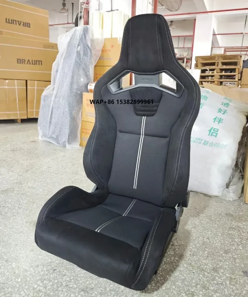 

New Style Recaro Universal Sport Seat Quick Recline with Carbon Fiber and Leather Grid Racing Backrest Reinforced