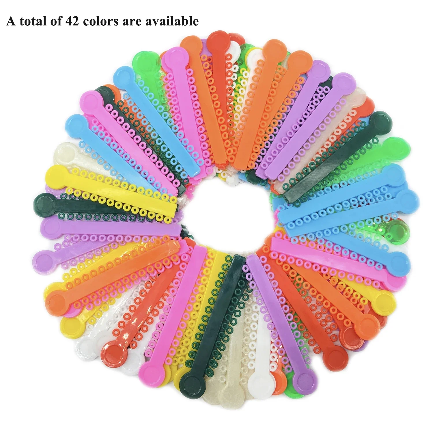 1Pack=1040PCS/40Sticks Dental Orthodontic Elastic Ligature Ties Bands for Brackets Braces Ortho Treatment 42 Dentistry Materials