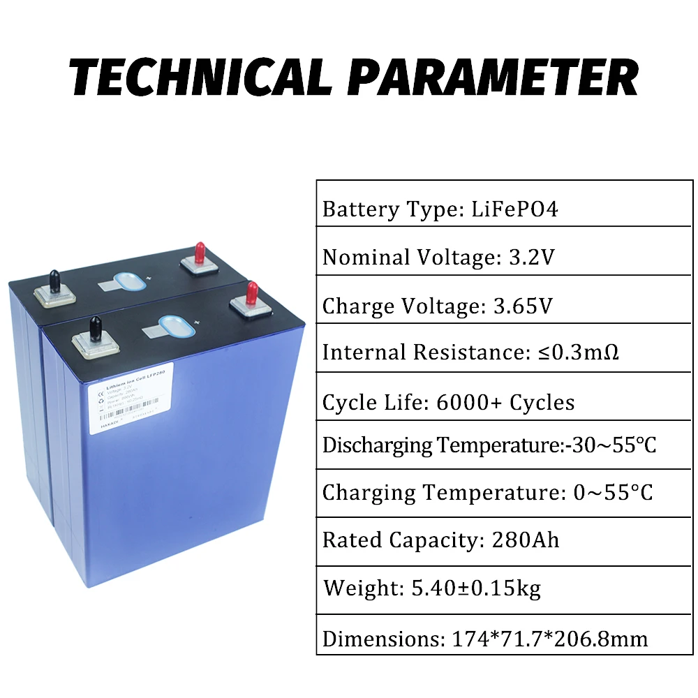 Imagem -03 - Original Marca Novas Baterias de Lítio Recarregáveis 416 Peças para Faça Você Mesmo Sistema Solar Barco Carro Áudio Energia ao ar Livre Lifepo4 3.2v 280ah