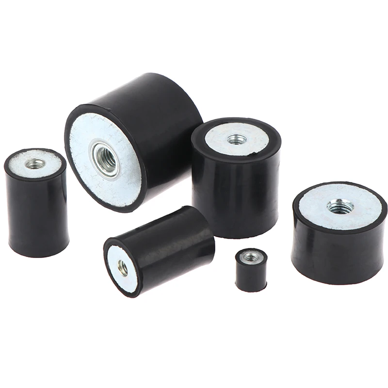 M4 M5 M6 M8 Female Thread Rubber Shock Absorber Anti Vibration Pad Damper-Metal Silentblock Type DD Rubber Mount Flat Base Block
