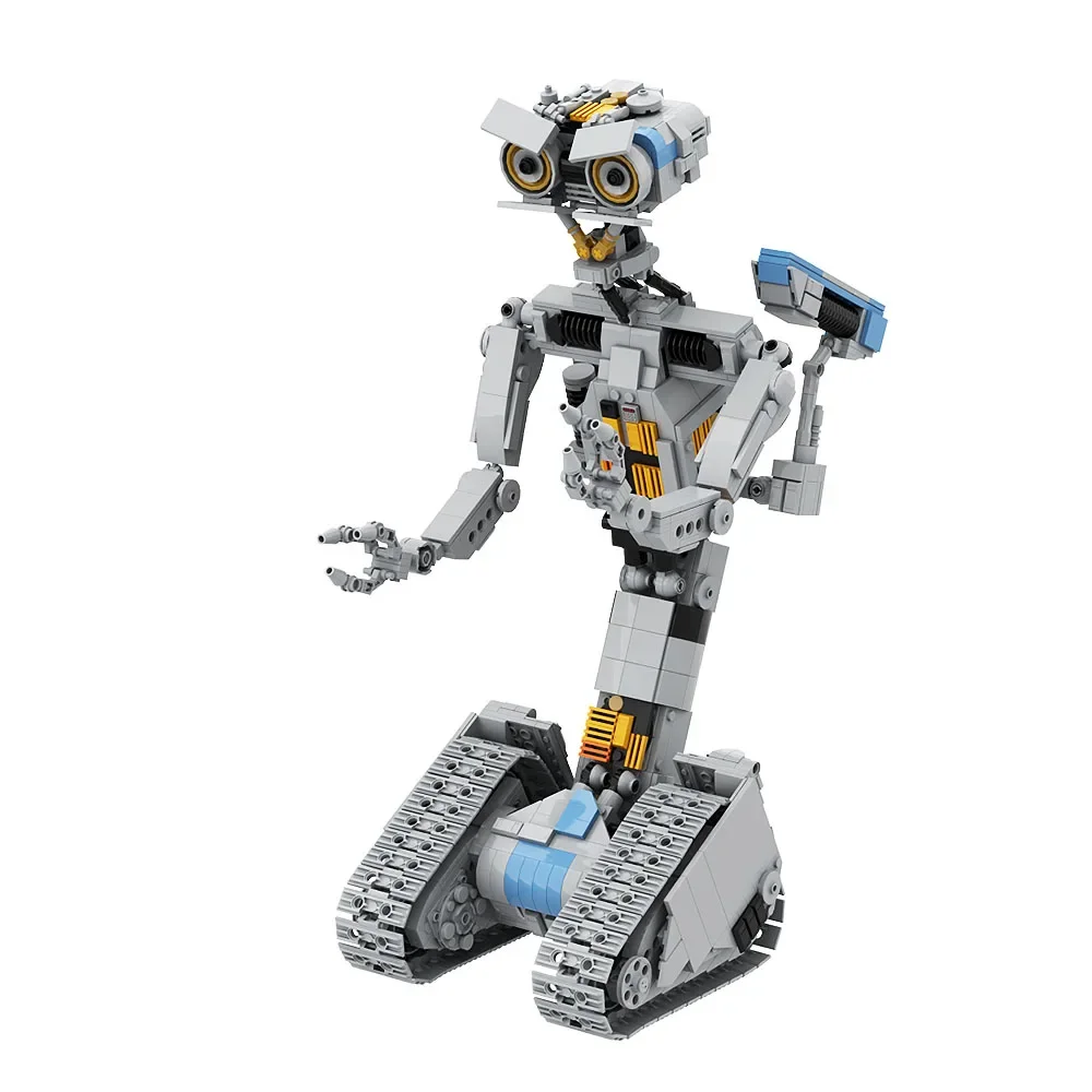 Gobricks MOC Johnnyed 5 Robots Model Brick Shorted-Circuits Military Emotional Robot Building Block Kit Toys For Adult Gifts
