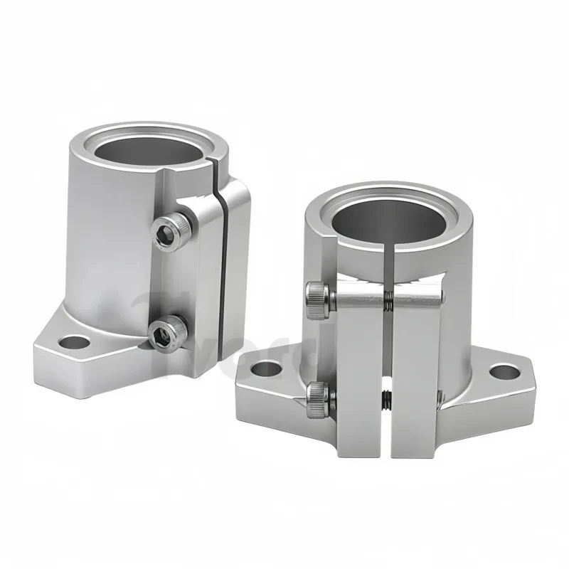 1pcs Open Flange Long Guide Shaft Support SHFTL Series Bracket Base Aluminum SHFL Type Optical Axis Fixed Seat