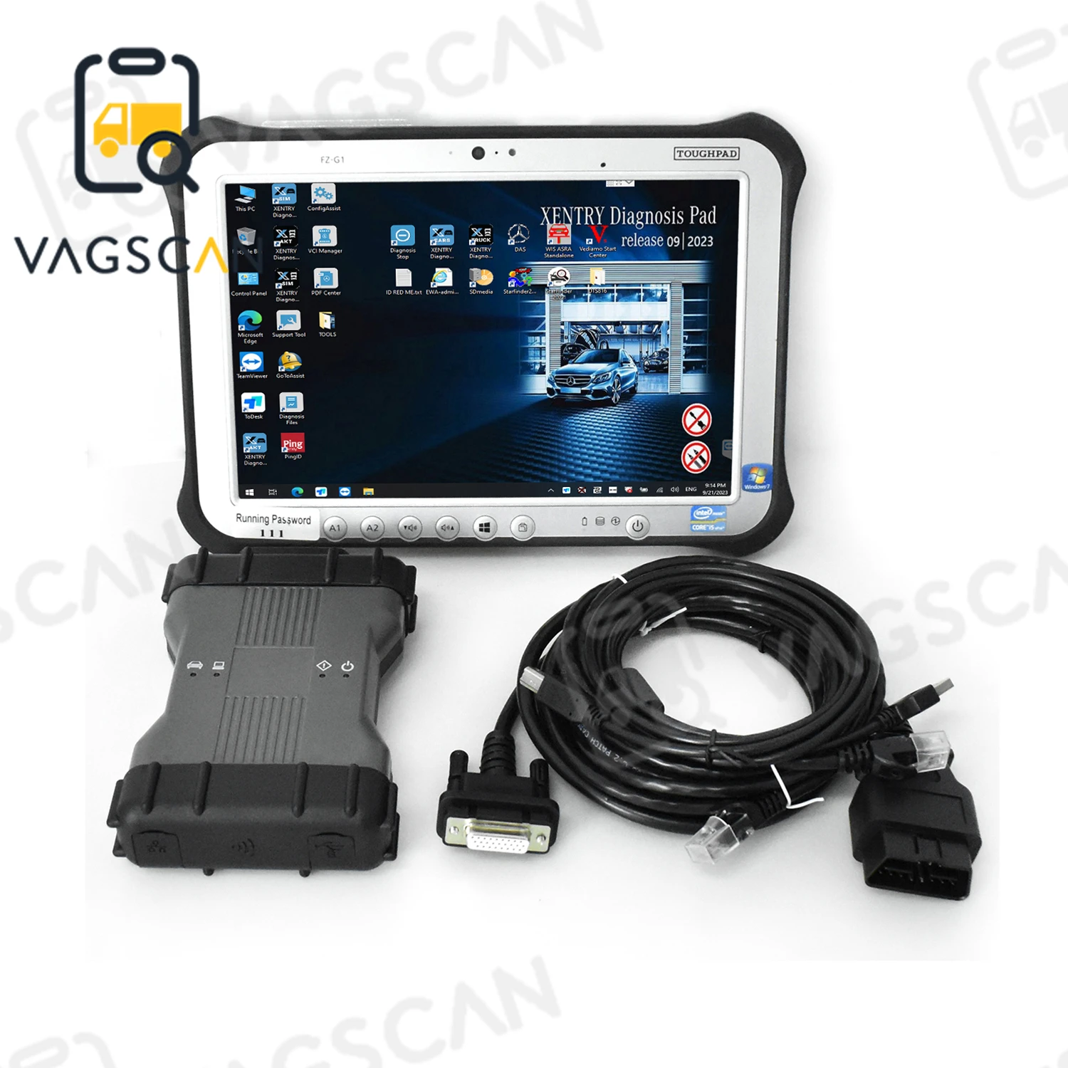 MB Star C6 DOIP Multiplexer VCI SD Connect Diagnosis Tool Support WIFI Diagnosis With 2023.09 HDD VCI Diagnosis with FZG1 Tablet