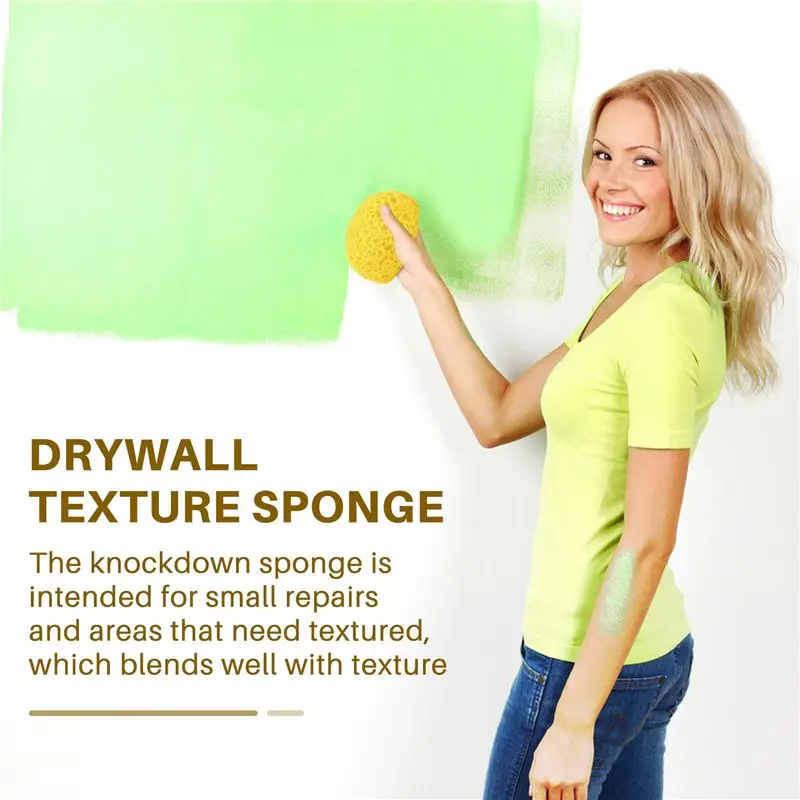 AEE4-4Pcs Texture Sponge Drywall Texture Sponge Texture Patch Sponge For Texture Repair DIY Painting Ceiling (12 X 9 X 7Cm)