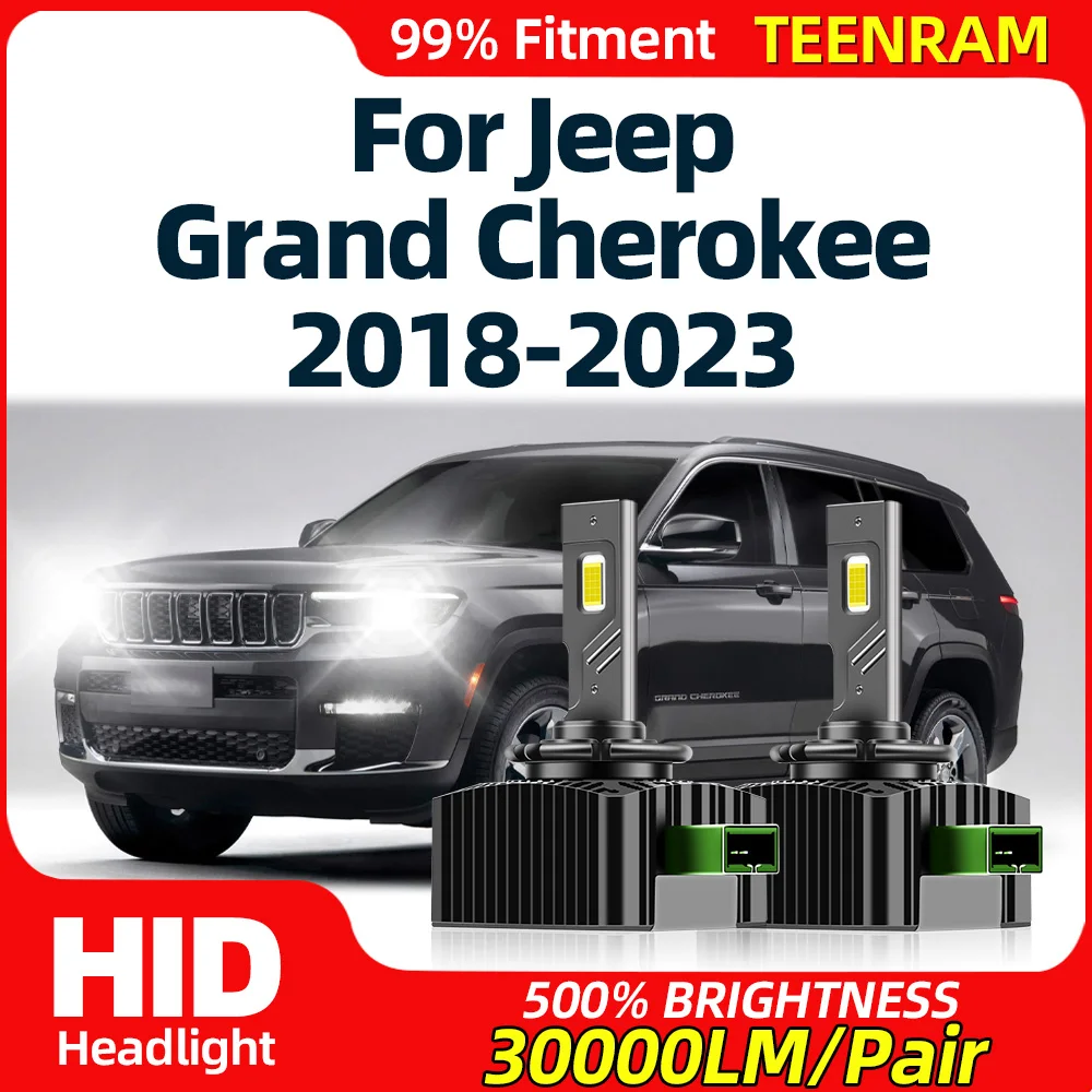 

120W D3S LED Headlights 30000LM 1:1 HID Xenon Lights 6000K Plug&Play For Jeep Grand Cherokee 2018 2019 2020 2021 2022 2023