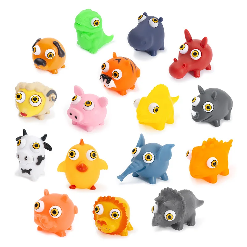 Funny 1 Piece Cartoon Animal Squeeze Antistress Toy Boom Out Eyes Doll Stress Relief Pig The Toy Figure Fidget Toy