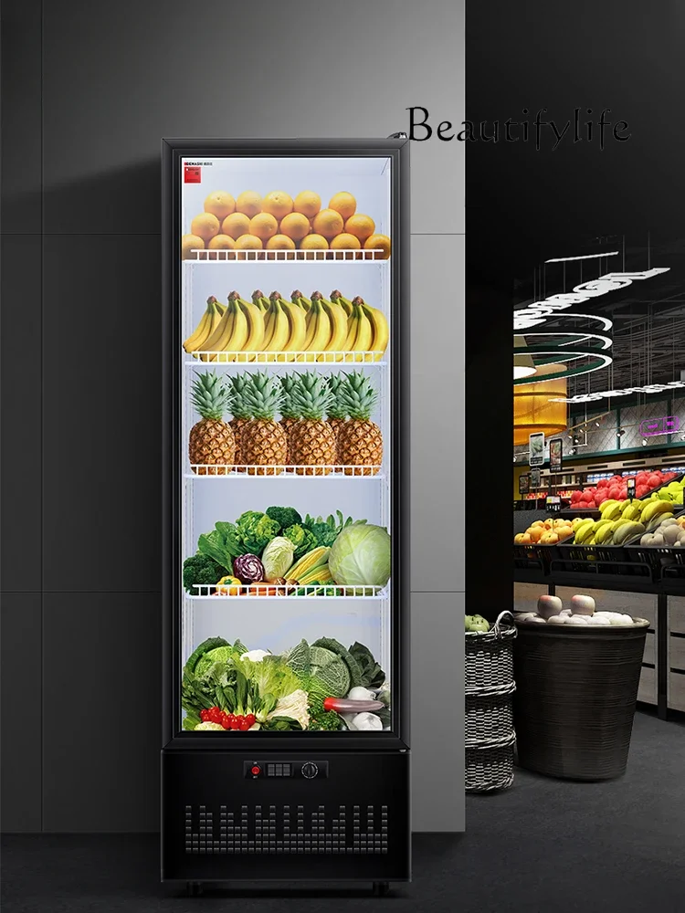 Refrigerator Commercial Display Cabinet Beverage Refrigerator Vertical Freezer Fruit Fresh Freezer