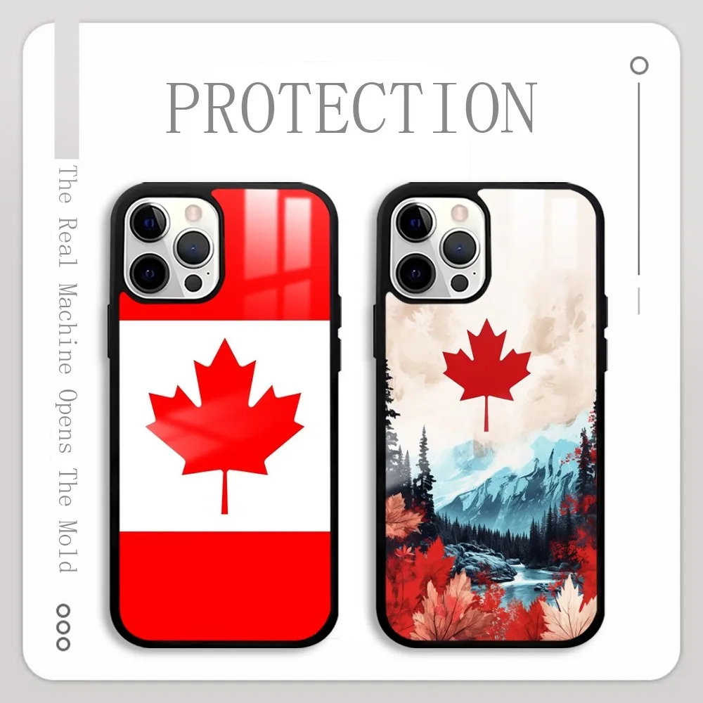 Canada Flag Pattern Phone Case For IPhone 16 15 14 13 12 11 Pro Xs Max Mini Plus Celulares Hard Funda Dropshipping