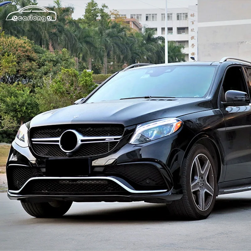 طقم هيكل السيارة AMG نمط المصد الأمامي المصد الخلفي عجلة الكسوة لمرسيدس بنز GLE 63 2015-2019