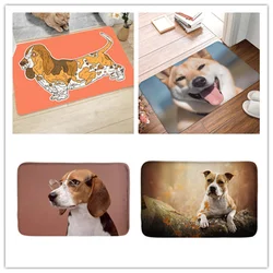 Cute Dogs Series Bath Mat Super Absorbent Non Slip Rug Washroom Carpet Shower Room Indoor Washable Easy Clean Doormat Home Decor