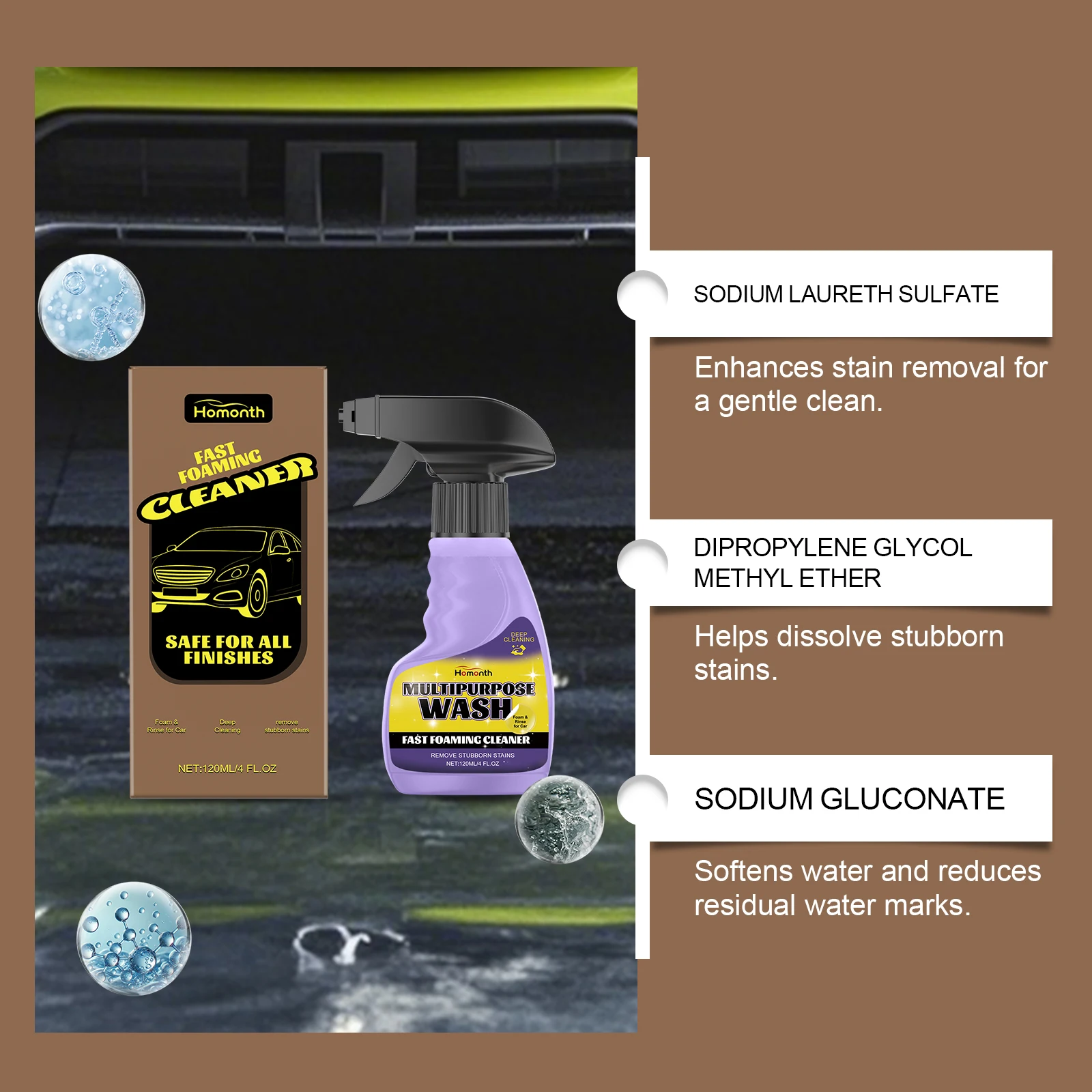 Multipurpose Cleaning Spray Car Glass Oil Film Remover Clean Stains Oil Films For Car Body Vehicle Rearview Mirror Windshield image 4