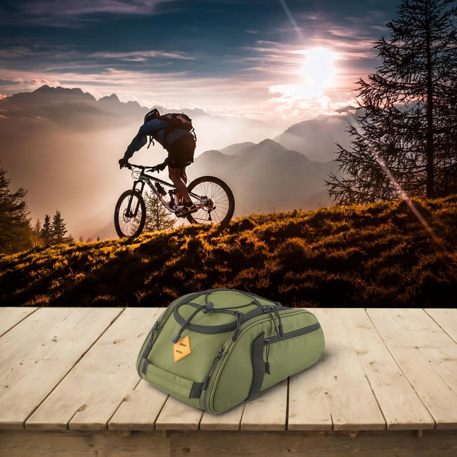 حقيبة سريعة قابلة للفصل حقيبة كهربائية قابلة للطي للتنقل اليومي تصميم متعدد الجيوب مادة النايلون تحتاج ركوب يومي أزرار D ثابتة