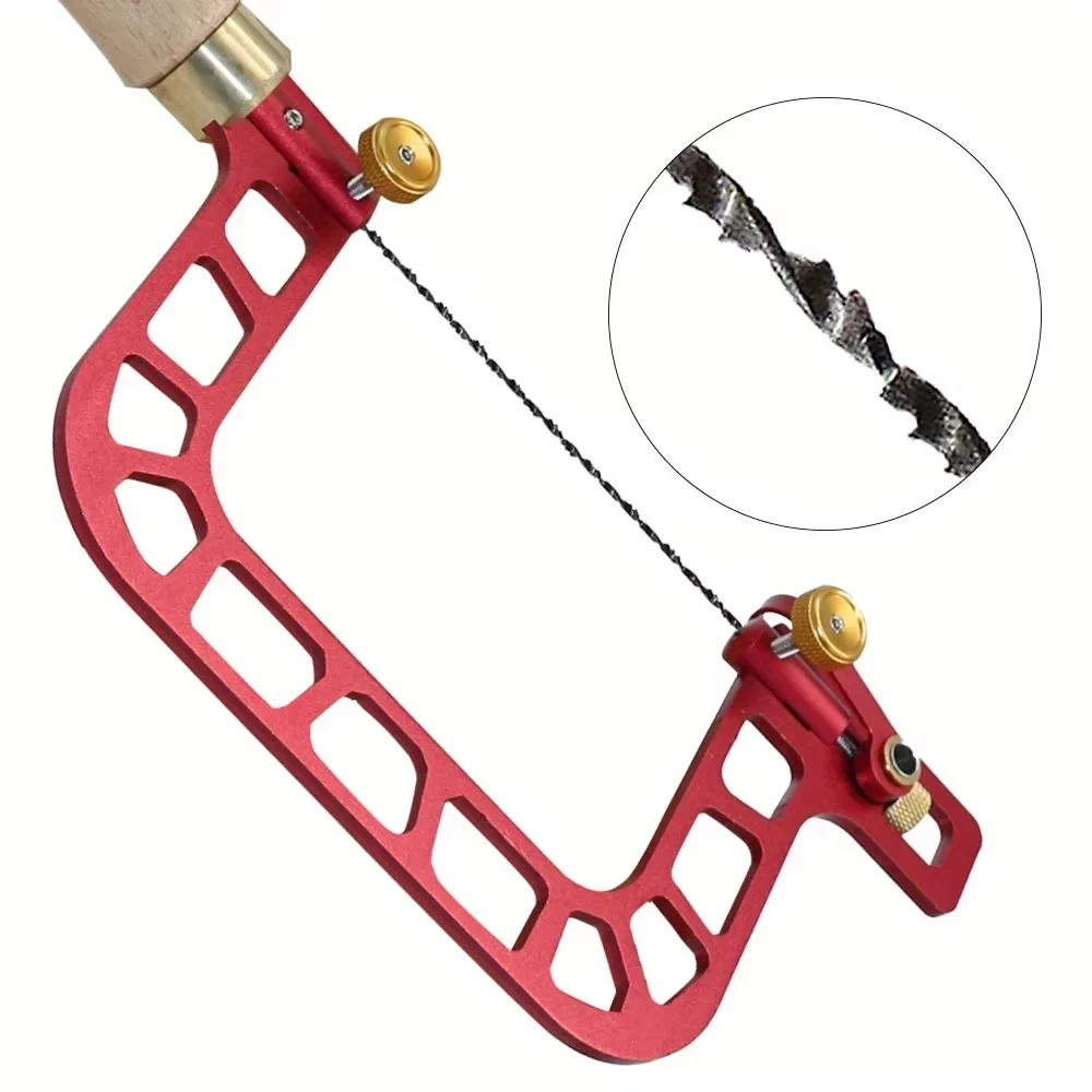 

Coping Wire Saw U-shaped Saw Camping And Survival Aluminum Alloy Frame Serrated Steel Wire Multi-strand Wire Construction